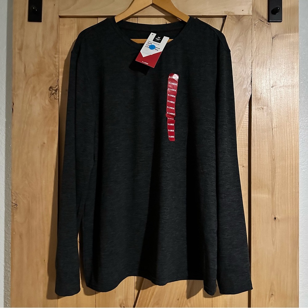 NWT / Members Mark Mens Favorite Soft Long Sleeve Lounge Tee - XL - Black Soot